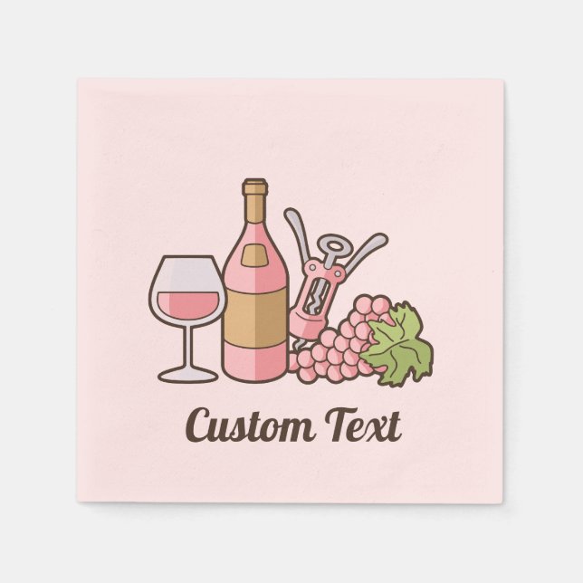 Rose Wine Napkins (Front)