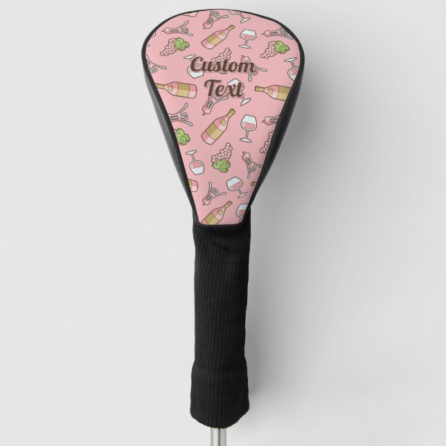 Rose Wine Pattern Golf Head Cover (Front)