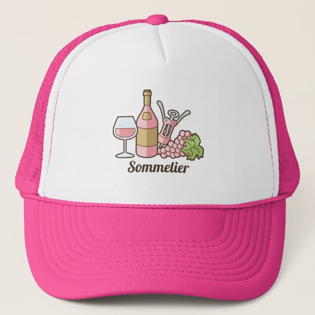 Rose Wine Trucker Hat (Front)