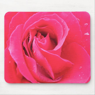 Rose with drops mouse pad