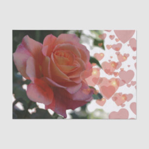 Rose With Hearts Tissue Paper