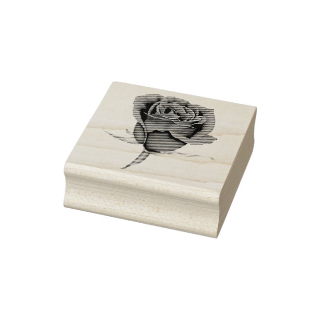 Rose with Stem Rubber Stamp (Stamp)