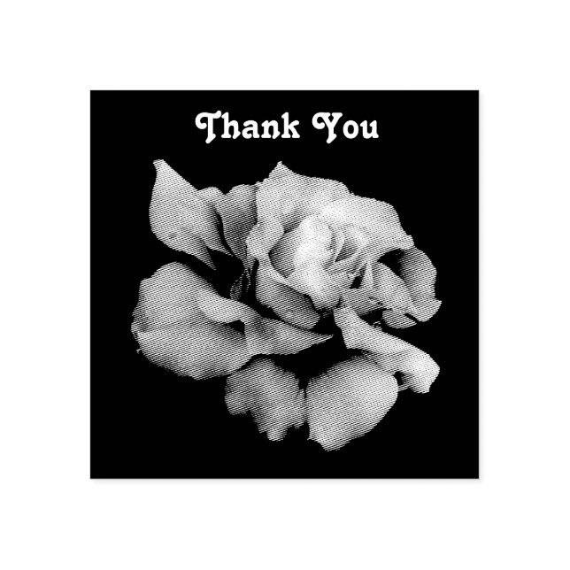 Rose (wood) Stamp - Customize (Imprint)