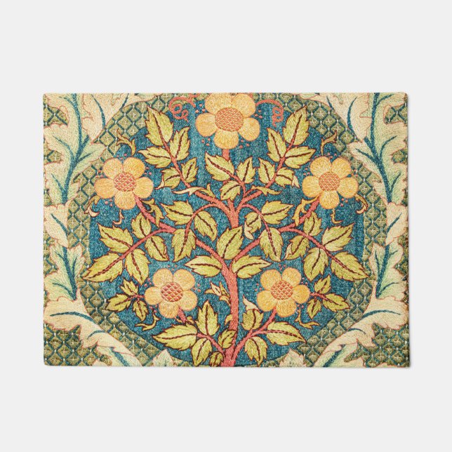 Rose Wreath By William Morris Doormat (Front)