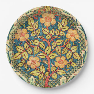 Rose Wreath by William Morris, popular design Paper Plate