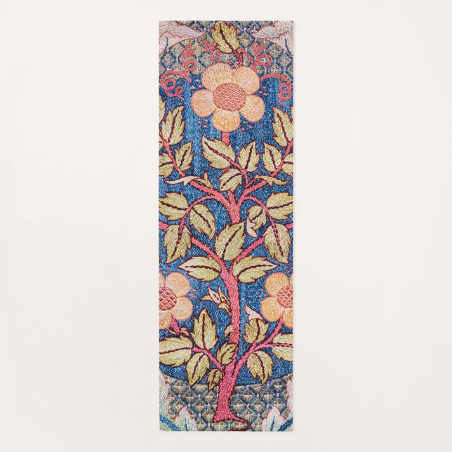 Rose Wreath, William Morris Yoga Mat (Front)