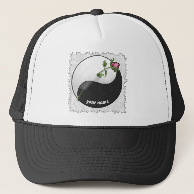 Rose Yin Yang casquettes (Devant)