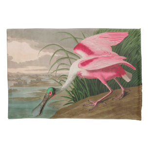 Roseate Spoonbill Birds of America Audubon Print Pillowcase