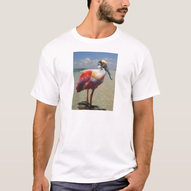 Roseate Spoonbill by William Bock T-Shirt (Front)