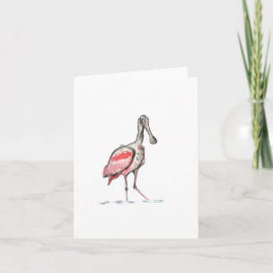 Roseate Spoonbill Folded Note Card