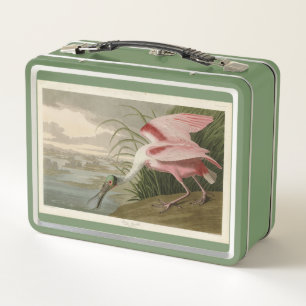 Roseate Spoonbill from Audubon's Birds of America Metal Lunch Box