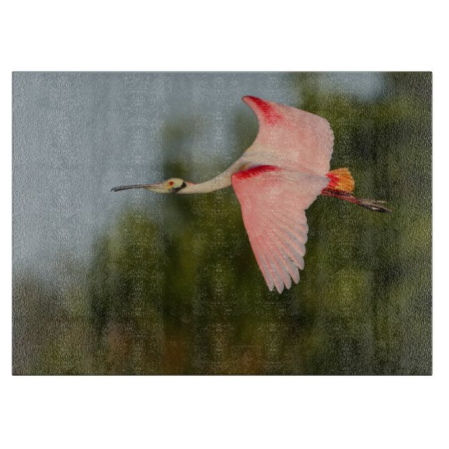 Roseate Spoonbill in Flight Cutting Board (Front)