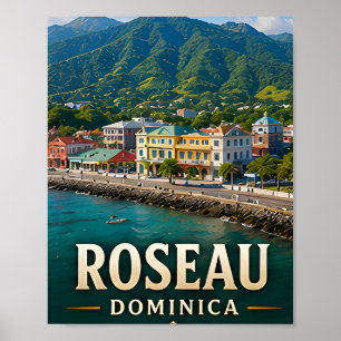 Roseau Rainforest Coast and Island Beauty Poster