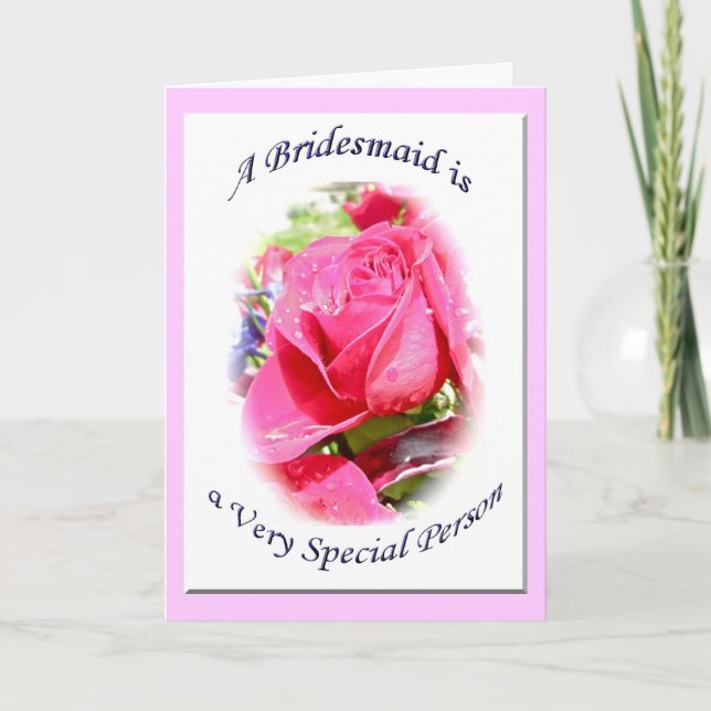 Rosebud Bridesmaid Request Card (Front)