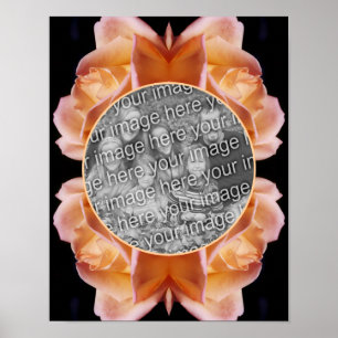 Rosebud Flower Frame Tinted Create Your Own Photo Poster