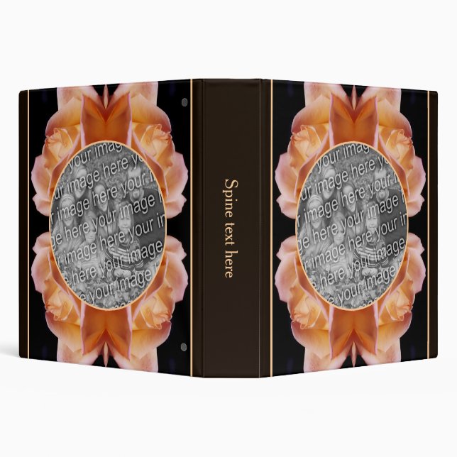 Rosebud Flower Tinted Add Your Own Photo Binder (Background)