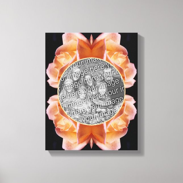 Rosebud Flower Tinted Create Your Own Photo Canvas Print (Front)