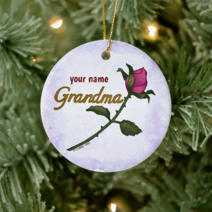 Rosebud Grandma ornament