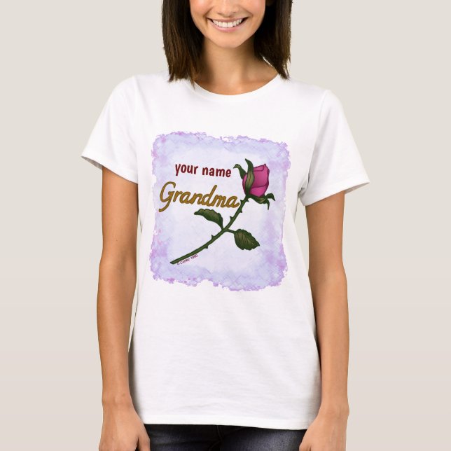 Rosebud Grandma  T-Shirt (Front)