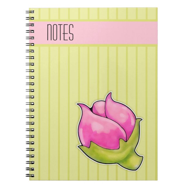 Rosebud Joy green Notebook (Front)