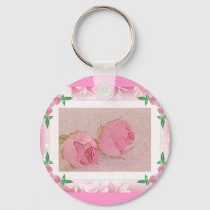 Rosebud Keychain...Wedding Favour Keychain