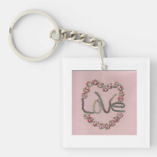 Rosebud Love Keychain