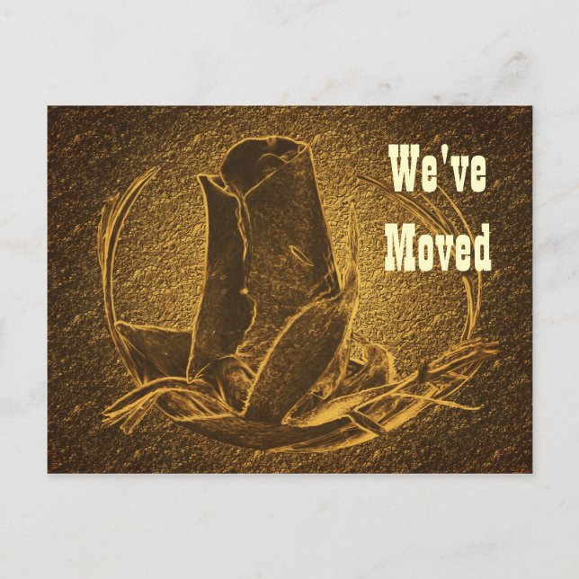 Rosebud Nouvelle Adresse Carte Postale Déplacement (Devant)