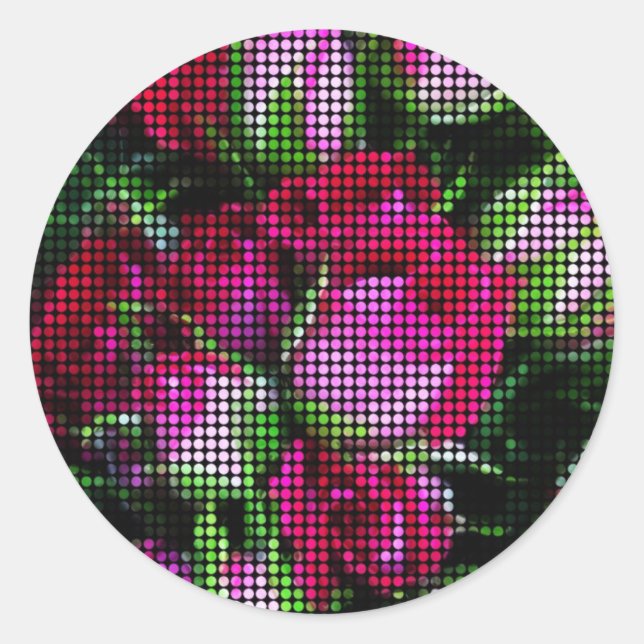 Rosebud tapestry classic round sticker (Front)