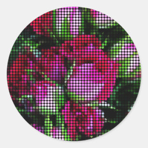 Rosebud tapestry classic round sticker