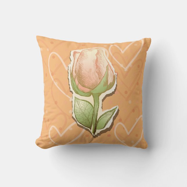 Rosebud vintage, coussin (Recto)