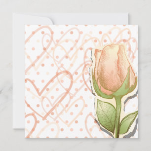 Rosebud vintage, invitation