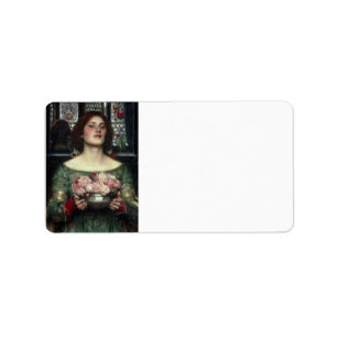 Rosebuds by John William Waterhouse Label
