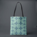 Rosebulbs Sparks Tote Bag<br><div class="desc">Rosebulb motifs overlap and interact with vertically arranged spark shapes. Both sparks and rosebulbs are arranged by size,  with larger sparks interacting with smaller rosebulbs,  and smaller sparks interacting with larger rosebulbs.</div>