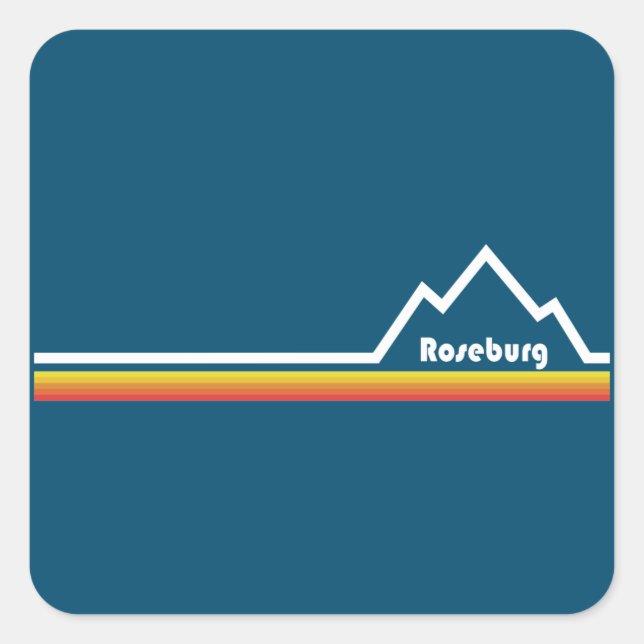 Roseburg Oregon Square Sticker (Front)