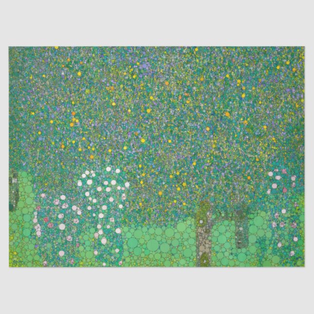 Rosebushes under the Trees by After Gustav Klimt Tissue Paper (Front)