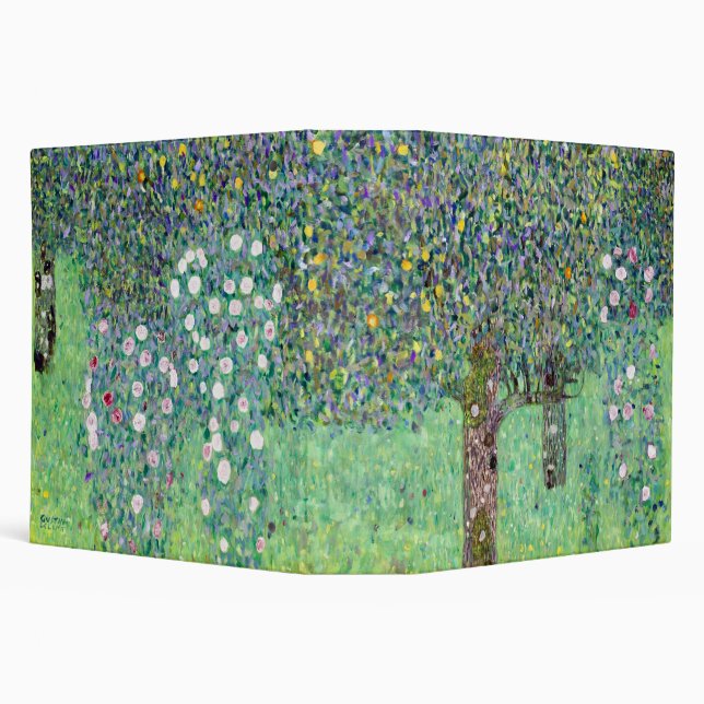 Rosebushes Under The Trees, Gustav Klimt Binder (Background)