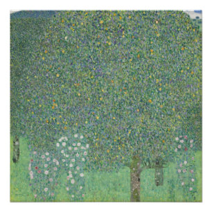 Rosebushes under the trees - Gustav Klimt Poster