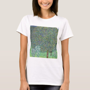 Rosebushes Under The Trees, Gustav Klimt T-Shirt
