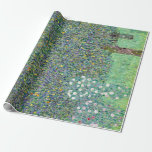 Rosebushes Under The Trees, Gustav Klimt Wrapping Paper<br><div class="desc">Gustav Klimt (July 14, 1862 – February 6, 1918) was an Austrian symbolist painter and one of the most prominent members of the Vienna Secession movement. Klimt is noted for his paintings, murals, sketches, and other objets d'art. In addition to his figurative works, which include allegories and portraits, he painted...</div>