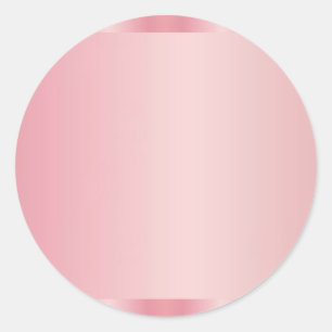 Rosegold Blank Add Your Text Logo Monogram Name Classic Round Sticker