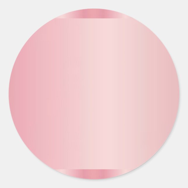 Rosegold Blank Add Your Text Logo Monogram Name Classic Round Sticker (Front)
