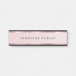 Rosegold Elegant Template Luxurious Rose Gold Glam Door Sign