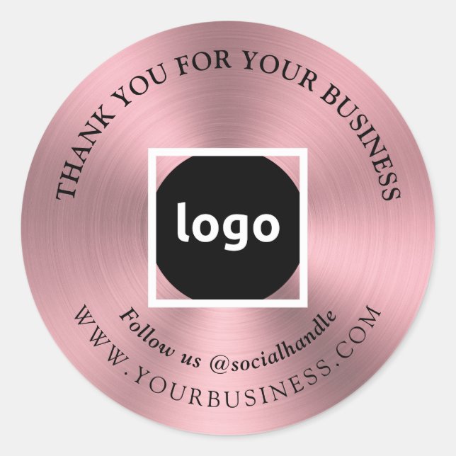 Rosegold | Merci | Stickers LOGO d'entreprise (Devant)