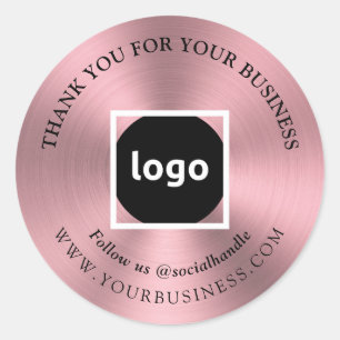 Rosegold Merci Stickers LOGO d'entreprise