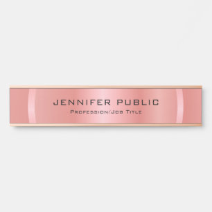 Rosegold Modern Glamourous Elegant Template Door Sign