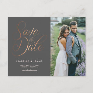 Rosegold Save the Date Postcard