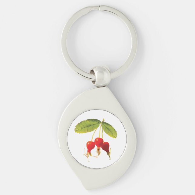 Rosehips Pattern 3 Keychain (Front)