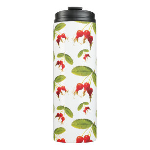 Rosehips Pattern 4 Angles Thermal Tumbler