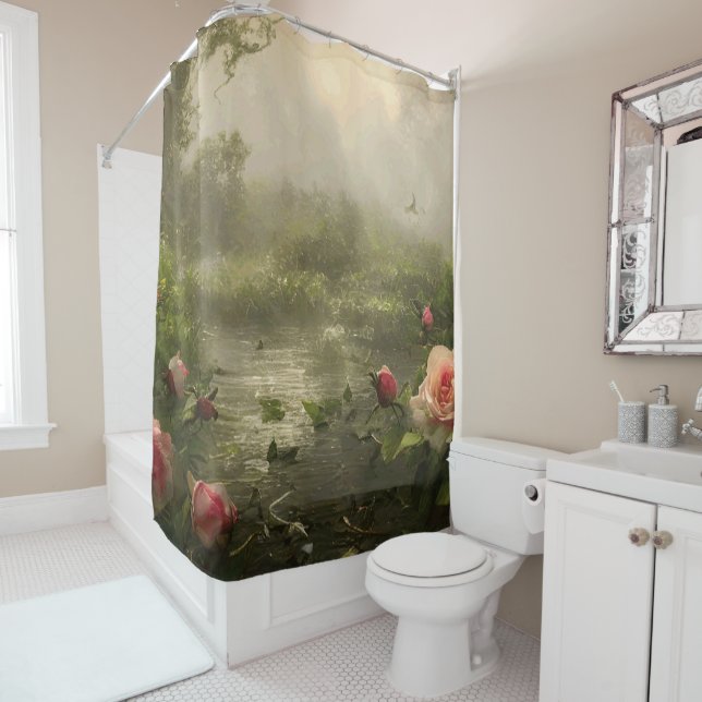 RoseLake - Shower Curtain (In Situ)