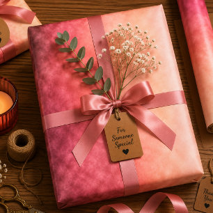 Roselight Embers Wrapping Paper Sheet